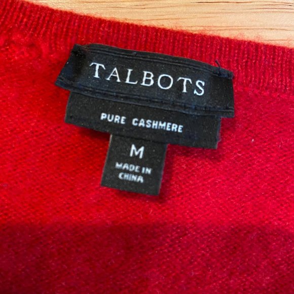 ✨🌹Talbots Red Cashmere Sweater🌹✨ - Picture 5 of 6
